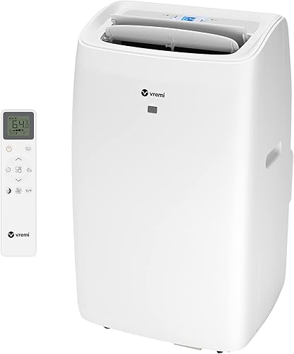 Vremi Aire acondicionado portátil de 8,150 BTU con calor, para habitaciones de hasta 350 pies cuadrados, potente unidad de CA con ventilador de