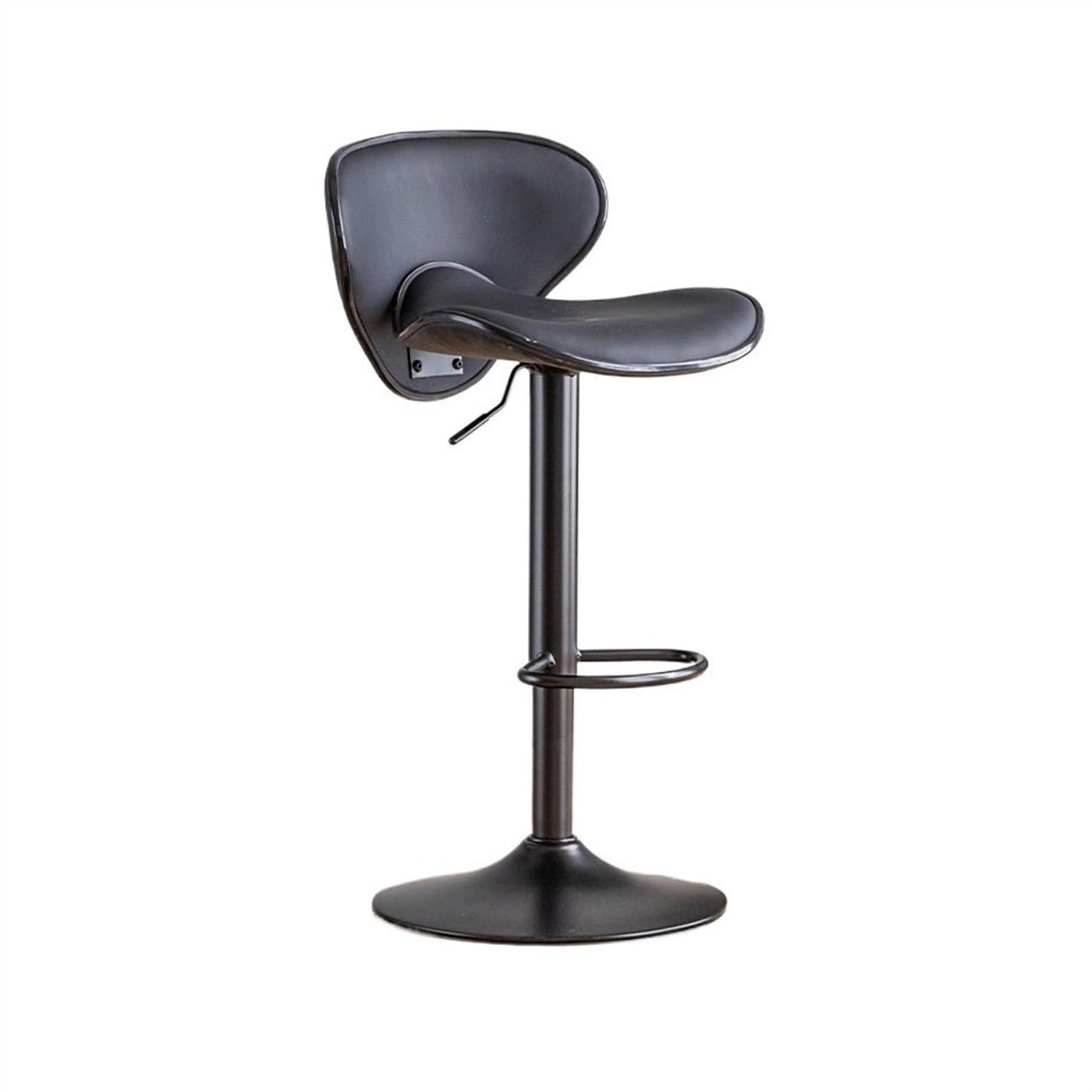 Eines C Home Bar Furniture Light Luxury Backrest European Bar Stools Lift Bar Iron Reative Kitchen Island Hair Pu Leather High Stools Ounter Barstool(C)