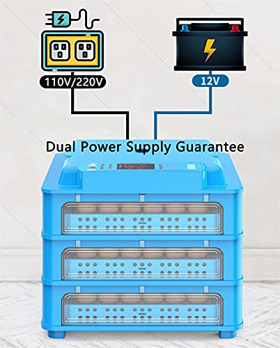 YAWEDA Brutmaschine vollautomatisch Smart Alarm Inkubator 64-320 Eier-Inkubator Automatisches Drehen und Schlüpfen… – Bild 7