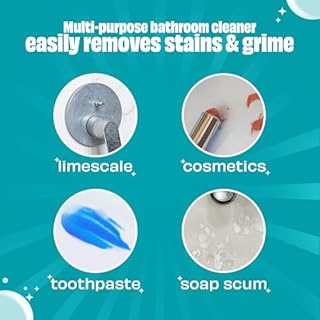 Scrubbing Bubbles Easy Clean Foaming Bleach-Free Bathroom All Purpose Cleaner, Fast-Acting Foam Cleans Limescale, Dirt and Grime on Showers, Sinks, Toilets, Tiles, Counters, & More, 32oz Spray