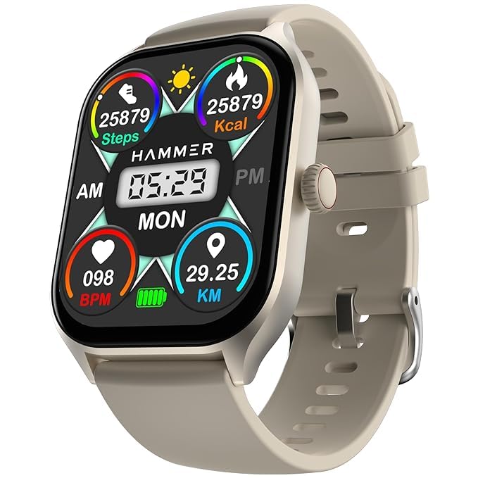 (Refurbished) Polar 2.01" IPS Always on Display, Advanced Bluetooth Calling Smart Watch, Dual Mode, Voice Assistant, Rotating Crown, Sleek Desgin, Sports Modes, 500 Nits Brightness, 240x296 PX (Ice Grey). (B0D14WLDFT) Amazon Price History, Amazon Price Tracker