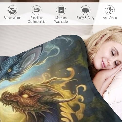 Couverture de lit dragon 150x200cm pour protéger vos canapés - 4