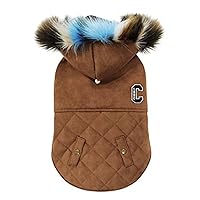 Croci Giubbotto per cani con cappuccio Shearling, taglia dorso 35 cm