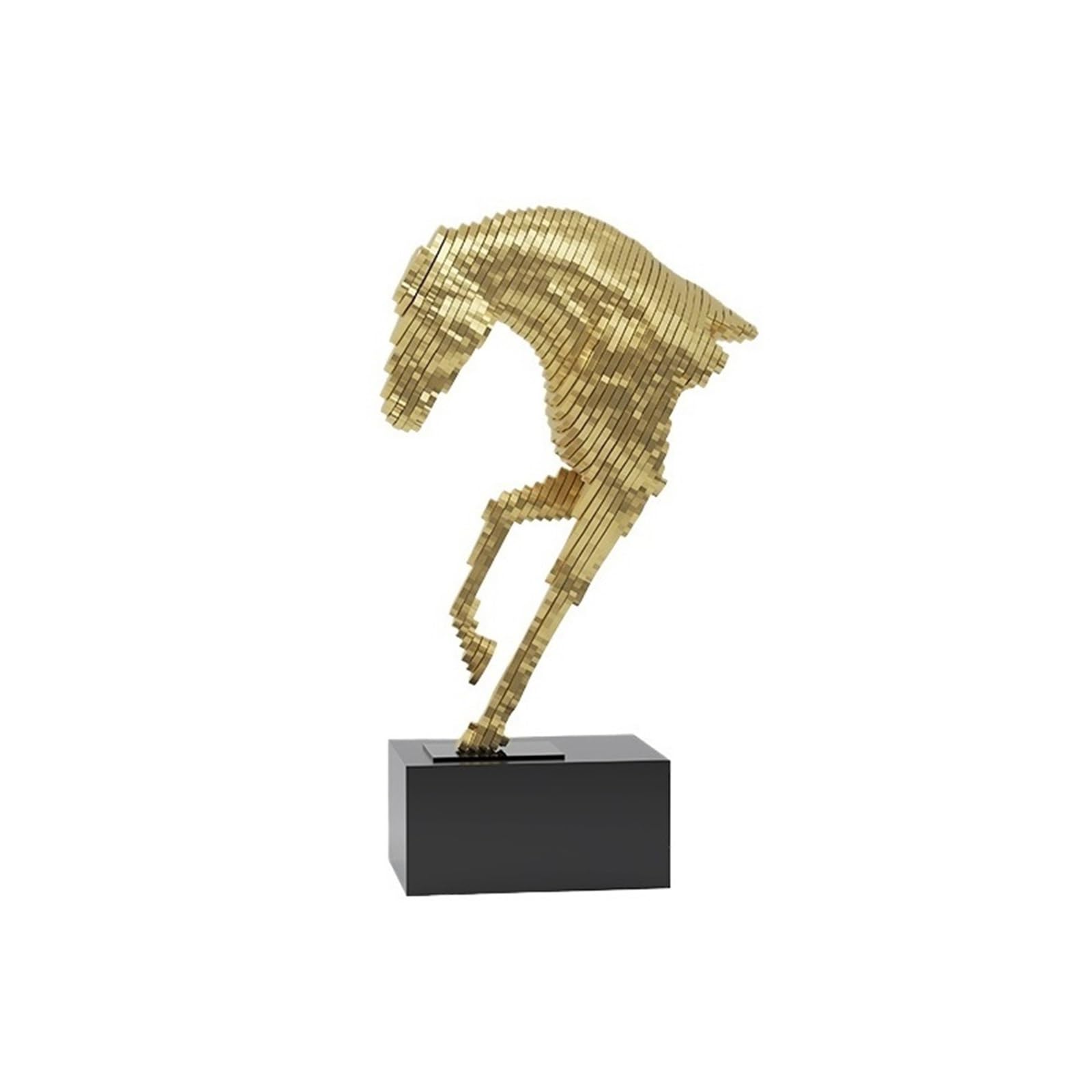 DFHS46JK Table Decorations Exquisite Horse-shaped Floor Ornament Hotel Lobby Corridor Feature Wall Large Sculpture Art Statue