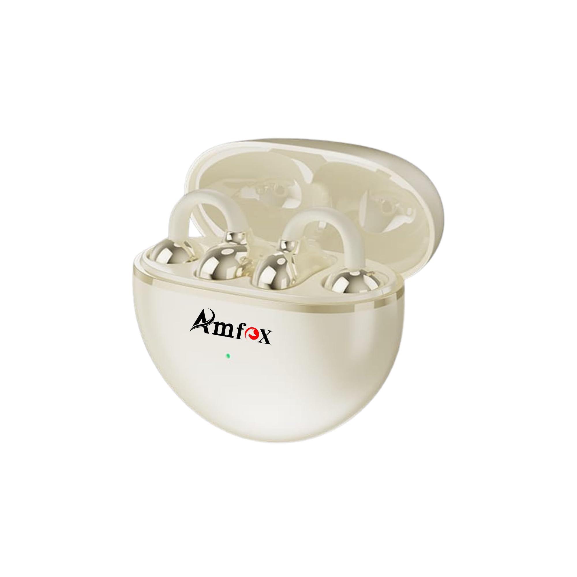 amfox apex ows earbuds, 42 hours play time, 4 mic enc, 10 mm copper ring speakers, 350 mah battery with ic protection, 5.4v bluetooth, 20hz to 20 khz frequency response, ip65 protection, skin