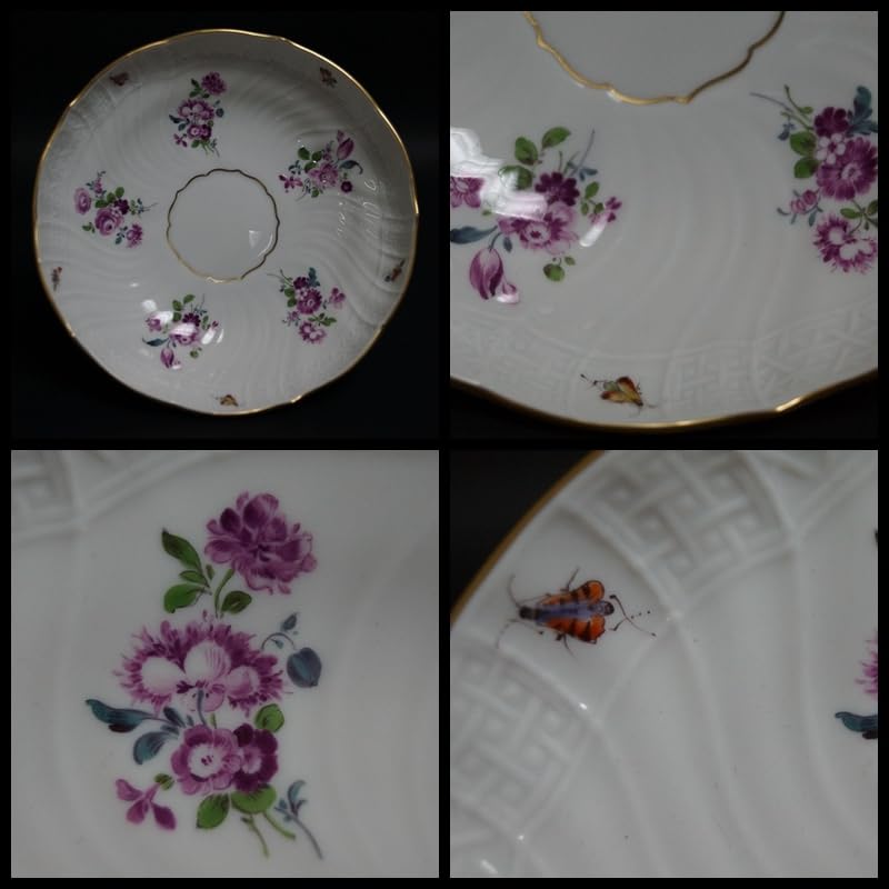 マイセン　フルーツ＆フラワー Amazon.co.jp: 閑 マイセン MEISSEN フルーツ＆フラワー ピンクローズ