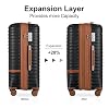 Joyway 24 Inch Checked Luggage, Expandable Suitcase with Spinner Wheel, 3 Piece Hard Shell Luggage Set with TSA Lock(Black)