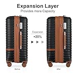 Joyway Carry On Luggage 20 Inch Expandable Suitcase with Spinner Wheel, 3 Piece Hard Shell Luggage Set with TSA Lock(Black) - Image 3