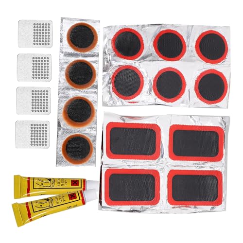 balacoo 1Set Bicycle Tire Patch Kit Inner Tube Repair Tools Adhesive Patches for Mountain Road Bikes Durable Easy to Use Bike Repair