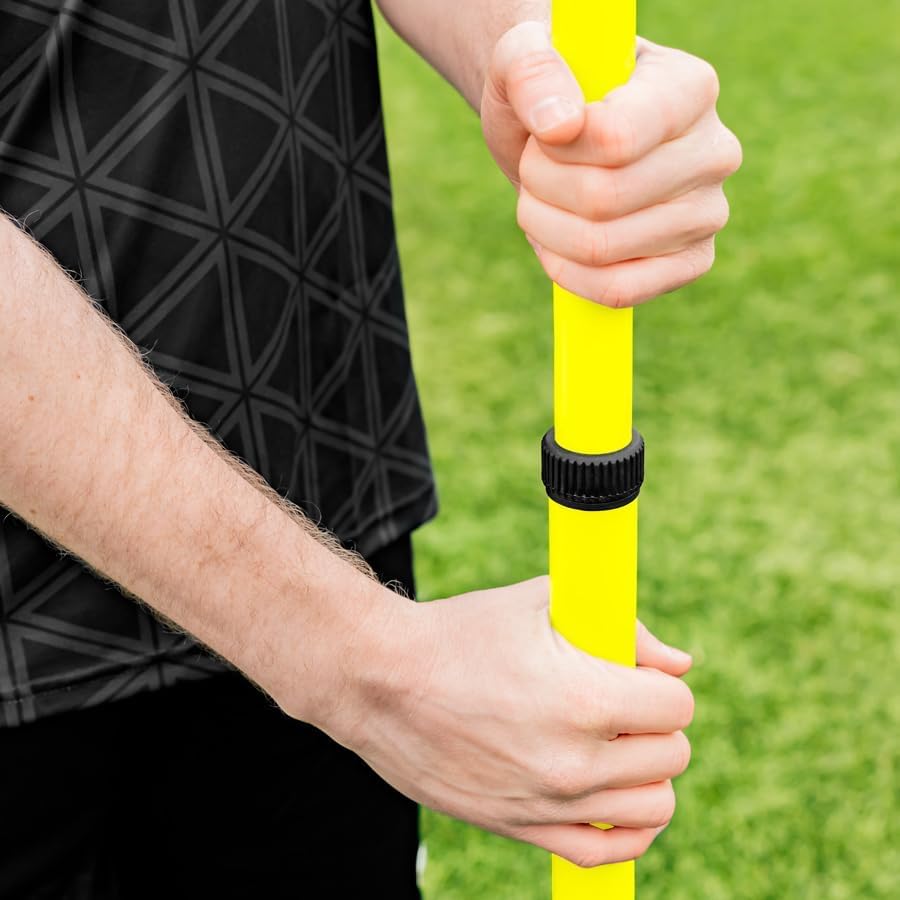 FORZA Piquets de Slalom Ajustables | Pack de 8 Poteaux Réglables pour l’Entraînement de Vitesse et d’Agilité | Football, Rugby et Autres Sports | Plusieurs Couleurs