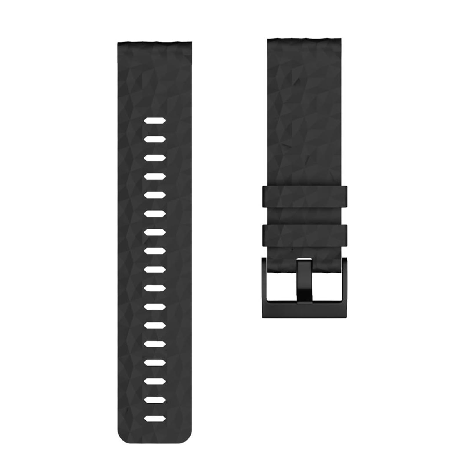 HABITZ Sportowy silikonowy pasek do zegarka zamienny pasek kompatybilny for Suunto 9/9 Brao Copper 24mm inteligentne opaski na rękę zegarki bransoletkowe akcesoria (Color : Noir)