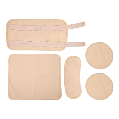 Miniatura 4 de Juego de 4 envolturas de aceite de ricino reutilizable para cuello y cintura, aceite de ricino orgánico reutilizable de doble capa para aceite de