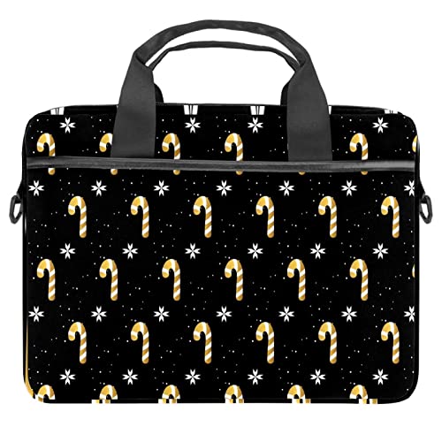 Housse ordinateur portable 14.5" avec bandoulière Golden Candy Cane