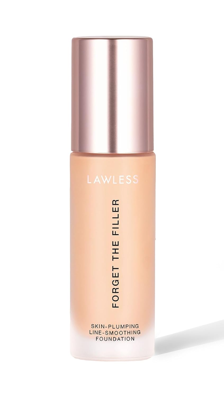 LAWLESS Women’s Forget the Filler Skin-Plumping Line-Smoothing Foundation, 4L, light with neutral undertones, 1.0 Ounce