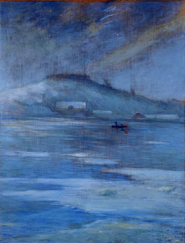 Affiche impression d'art de Stockholm par Karl Nordström, grand tableau sur toile 60x90