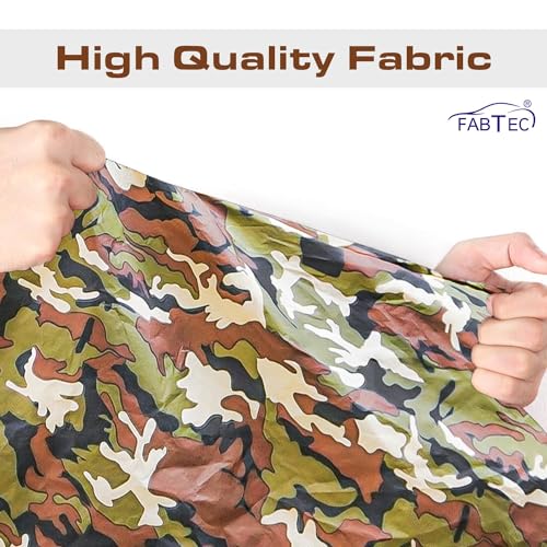 Image of Fabtec Waterproof Bike Cover /Scooty Cover for Bajaj Pulsar RS200(Jungle Print Two Wheeler Cover)