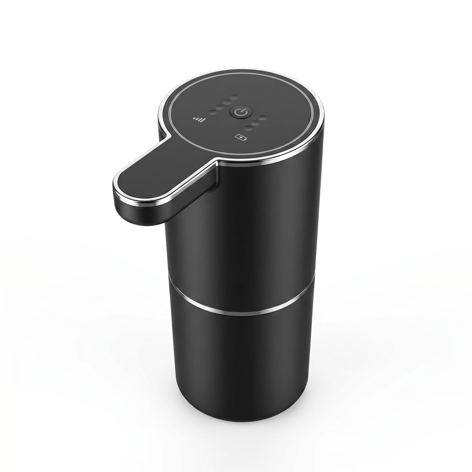 Distributeur de Savon sans Contact Automatique avec Recharge USB-C, 4 Niveaux de Savon réglables, Moteur sans balais, étanche pour Cuisine Salle de Bain - Mepham