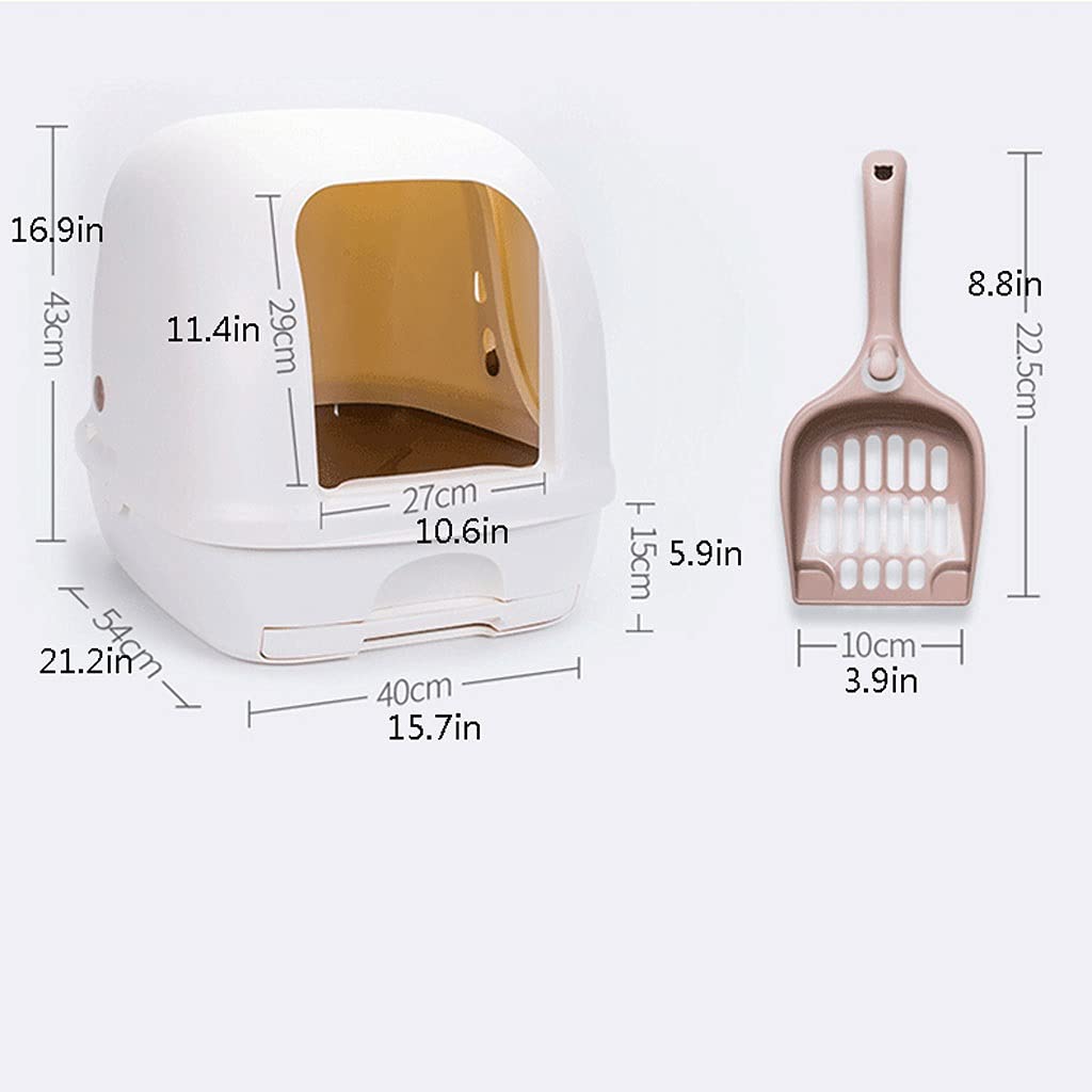 Cajas de Arena Cable con capucha Cúpula Caja de arena totalmente cerrada Anti-Splashing Gato de doble capa de doble capa Caja de arena Desodorante Gato Aseo Artículos para mascotas Arenero ​Gatos