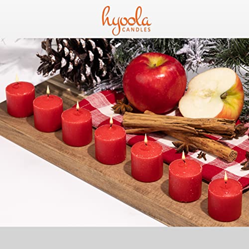 Image of HYOOLA Scented Votive Candles - Apple Cinnamon Votive Candles -12 Hour Burn Time - 9 Pack - European Made