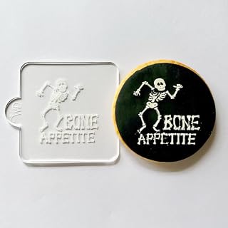Welshcrafter Design - Bone Appetite Skeleton Halloween Cookie Embosser