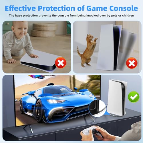 Sweetone Soporte Vertical para Consola PS5 Slim Disco y Edición Digital, Base Antideslizante para PS5 Slim, Accesorios Compatible con PlayStation 5 - imagen 7