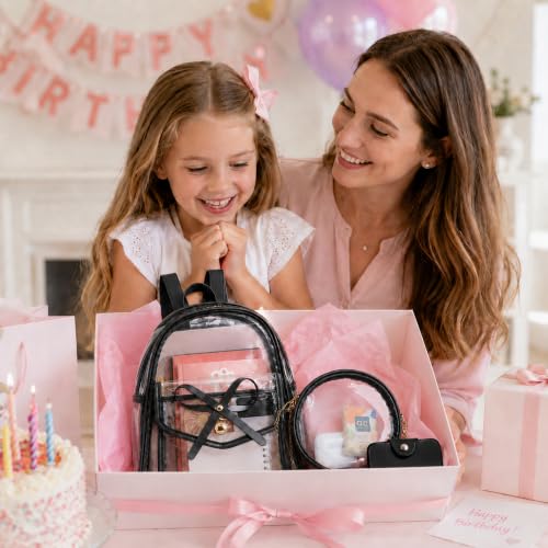 Image of I IHAYNER Girls Bowknot 3-Pieces Fahsion Leather Backpack Backpack Purse for Women Rucksack for Ladies Shoulder Bag