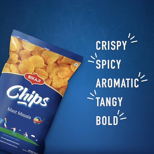Bikaji Salted Peanuts & Potato Chips Mast Masala Combo – 280g | Ready to Eat Indian Namkeen | Crunchy Tea-Time Snack, Bar Snack & Party Mix | Authentic Munchies for Sharing & Everyday Snacking