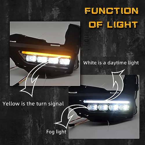 LED Fog Lights For 2017-2020 Rogue Fog Lights Bumper Driving Lamps with DRL & Turn Signal 1Pair of Fog Lights Clear Lens by Boxlight - Used condition - Image 2