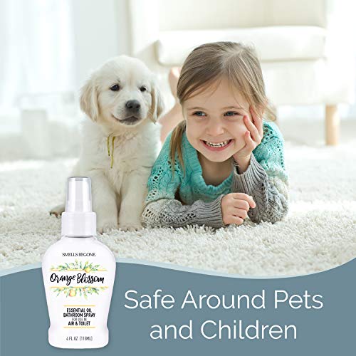 Smells Begone Essential Oil Air Freshener Bathroom Spray - Eliminates Bathroom & Toilet Odors - Made With Essential Oils - Orange Blossom Scent - 4 Ounce #TOP3