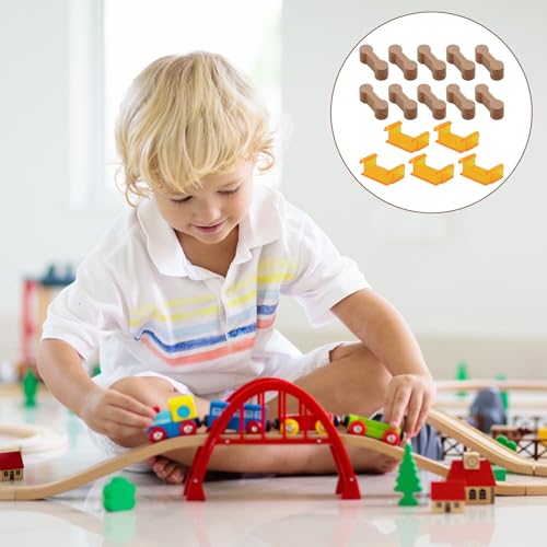 10 Stück Holzeisenbahn Zubehör Verbindungsstücke Zubehör Holzeisenbah Erweiterung Verbindungsstücke Holzeisenbahn Verbinder Schienen Holzschienen Verbinder Schienen Holzeisenbahn Mit 5 Brückenclip