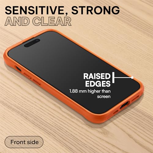 Coque iPhone 14 Pro MagSafe orange avec support intégré