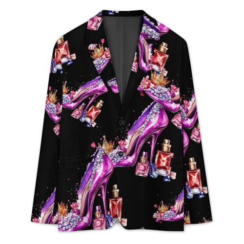 Birthday and Queen Casual Men's Blazers Two Button Lapel Suits Jacket Lightweight Sport Coats3