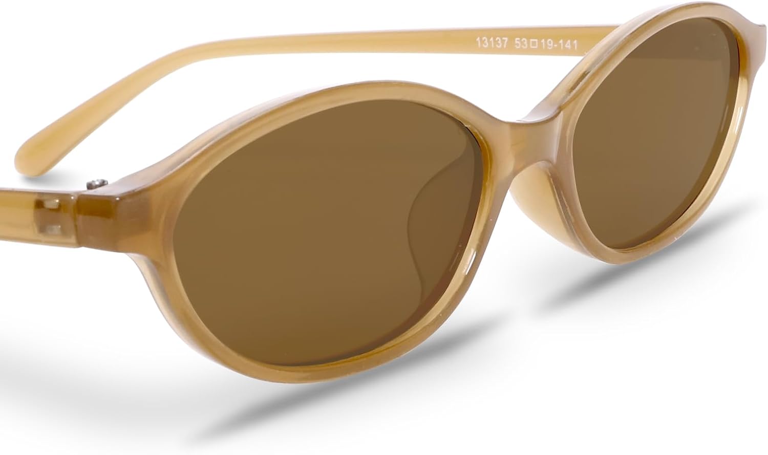 Retro Oval Sunglasses for Women Chic Cat Eye 90s Sunnies Lightweight Narrow Shades Trendy UV protection Sun Glasses - Image 8