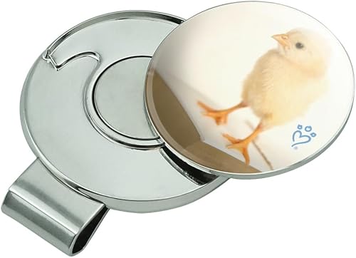 Miniatura 2 de Pequeño pollito en el libro del sombrero de golf clip con marcador magnético de la bola, Multi