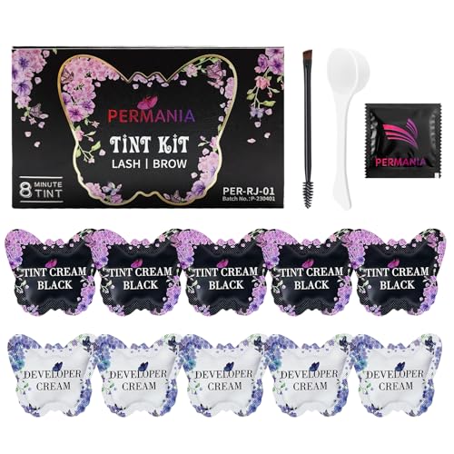 Permania Lash Color Kit, Professional Natural Black Brow Color Lasts Up To 4 Weeks cover