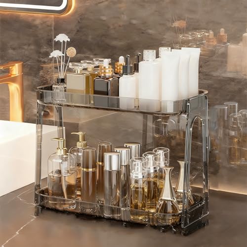 La Mejor Selección de Organizadores de cosméticos disponible en línea. 47 Organizador Skincare,Organizador de Tocador Mujer,organizador de Maquillaje Acrilico,Valla Desmontable y Retráctil,Se Puede Colocar en el Dormitorio, Baño, Tocador, etc