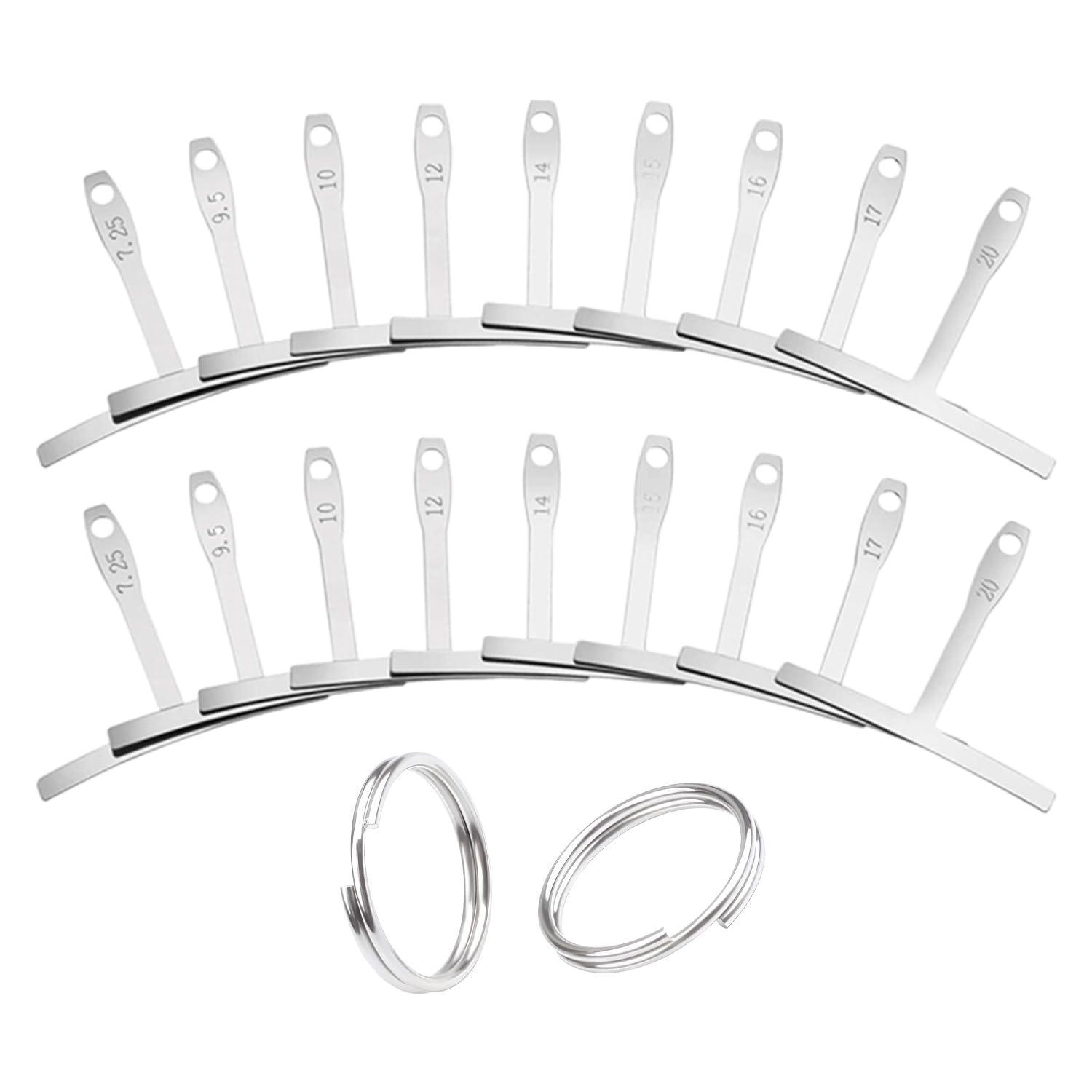 2 Set Di Righelli Per Archi E 2 Portachiavi, Misuratore Del Raggio Della Chitarra, Strumenti Per La Riparazione Della Chitarra, Accessori Per Strumenti Musicali