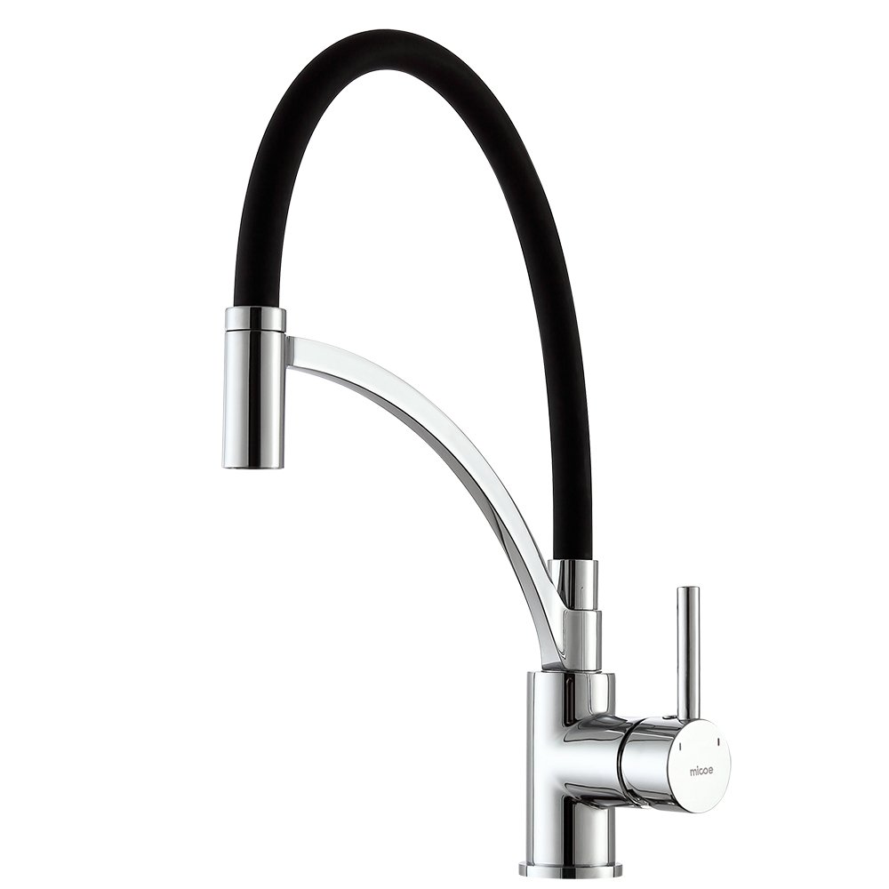 Micoe Pre-Rinse Spray Kitchen Faucet with 360¡ãswivel spout Single Handle Kitchen Tap Chrome Kitchen Sink Mixer