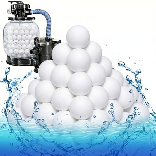 XMLDSBBD 700g Pool Filter Balls Eco-Friendly Reusable Pool Fiber Filter Balls Replace 25kg Pool Filter Sand (1.5 Pounds)