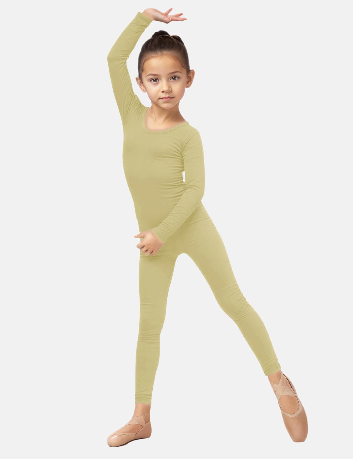 Wildarms Body de manga larga para niñas, leotardo de cuerpo completo para ballet, gimnasia, actuación, disfraces - variaciones