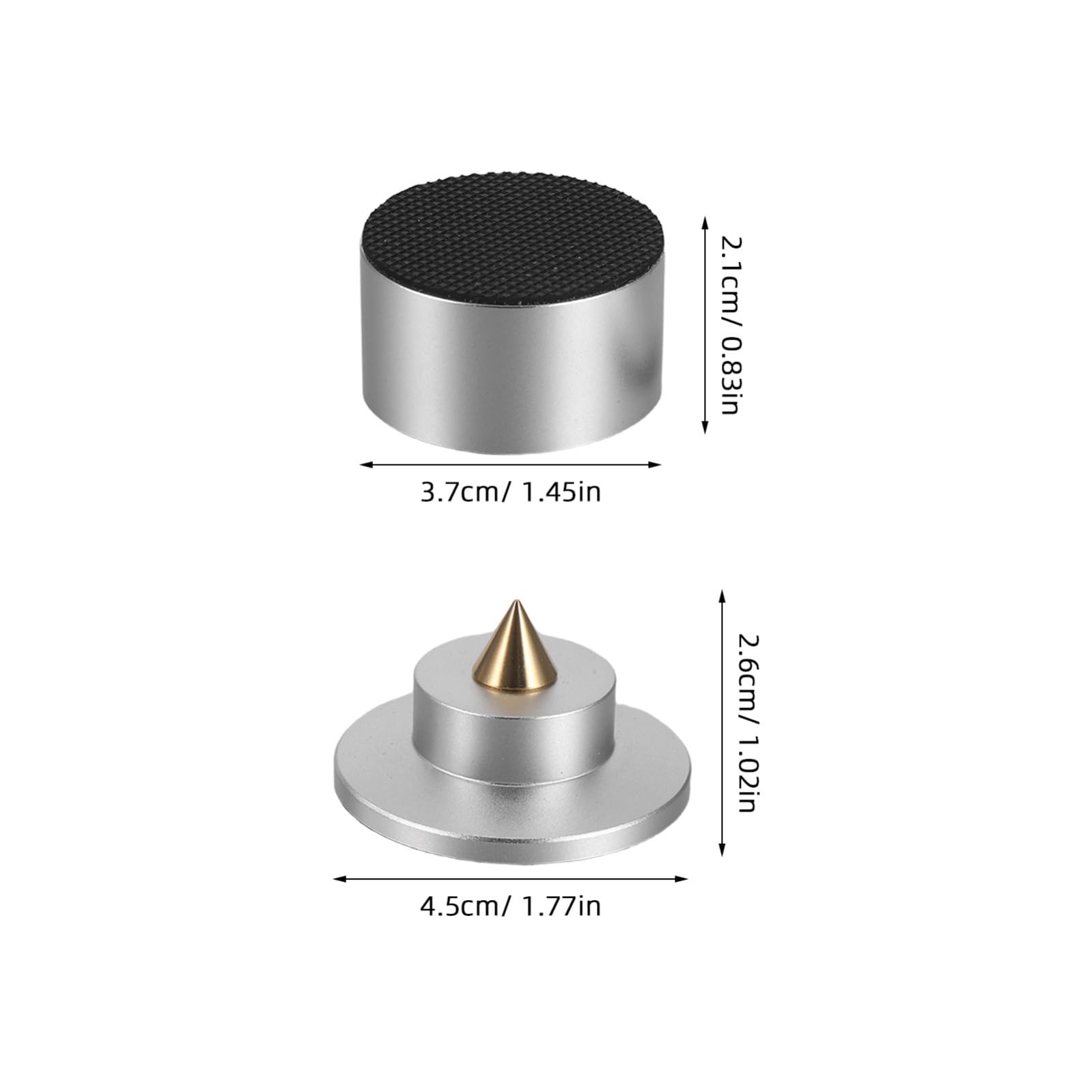 Piedini Isolanti per Altoparlanti da Scaffale 4 Pezzi, Tappetini Antivibrazione per Audio Hifi, Supporti Antivibrazione per Giradischi e Amplificatori, Miglioramento Bassi per Uso