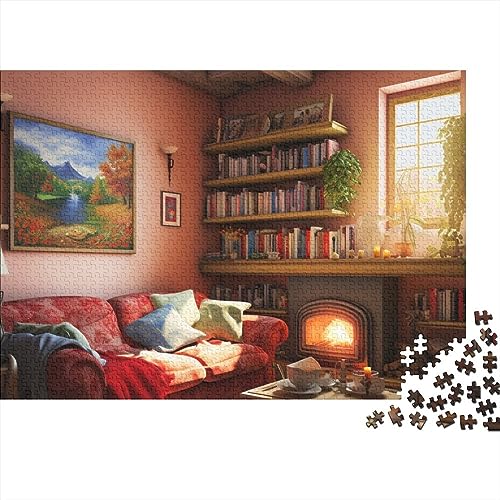 Puzzle 3D Adulte Warm Room Cottage Cosy en Bois 1000 Pièces