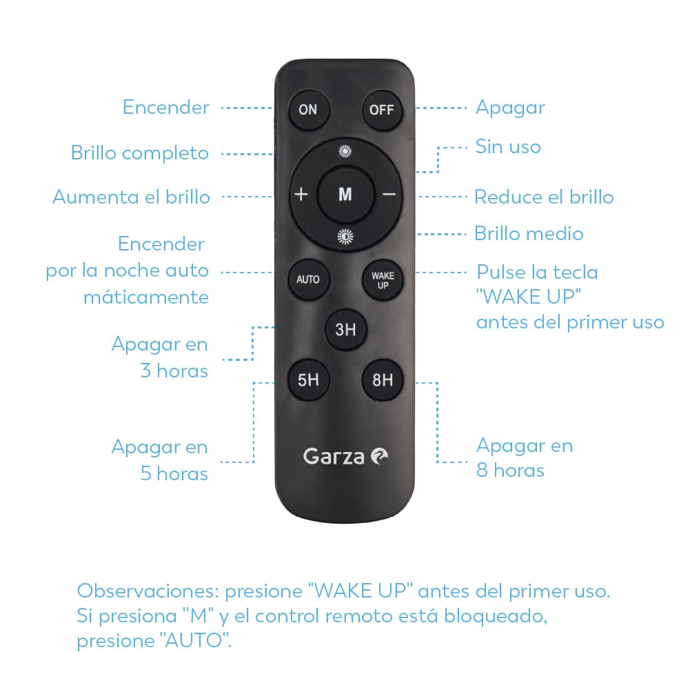 Garza LED FOCO SOLAR ABORA 1200LM 60m2 40K