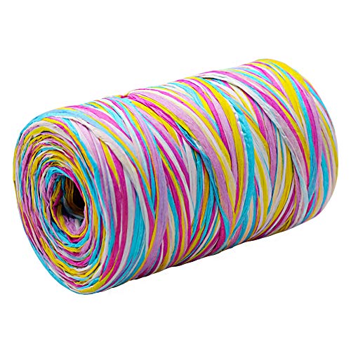 Tenn Well Colored Raffia Ribbon, 3/16 Inch By 328 Feet Matte Paper Craft Ribbon For Gift Wrapping, Gift Box Packing, Party Decor And Craft Projects #TOP1