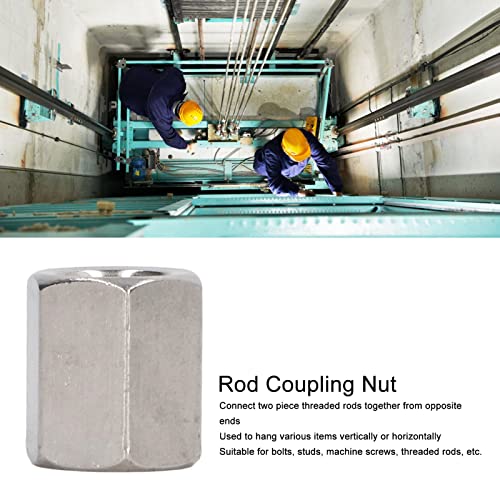 20 Peças M8x1.25 Porca De Acoplamento Hexagonal, Porca De Aço Inoxidável, Fixadores Rosqueados, Porc