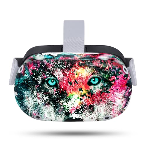 Head Case Designs Officially Licensed Riza Peker Wolf Art Mix Vinyl Sticker Skin Decal Cover Compatible with Meta Quest 2