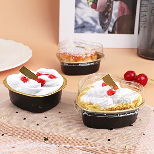 Eusoar ESFBA560281 Heart Shaped Baking Pans,3.4Oz 50Pcs Valentine Aluminum Foil Cups thumb #4