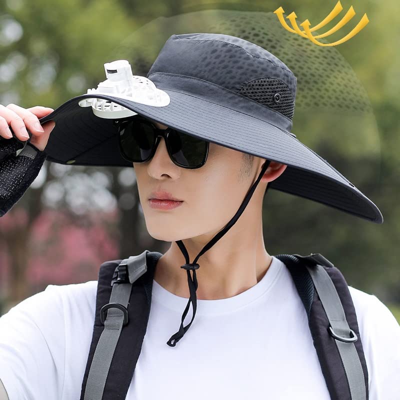 Casquette de pêche ventilée USB LNNSHX protection solaire respirante