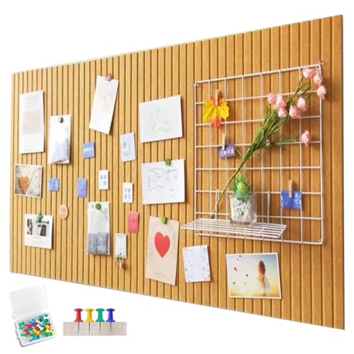 Gran tablón de notas de fieltro autoadhesivo, 60 x 40 cm, tablón decorativo de fieltro, 0,9 cm de grosor, panel de fotos plegable, tablas de notas, tablón de anuncios, decoración mural para oficina