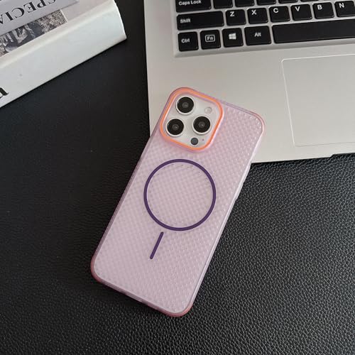 Coque magnétique iPhone 16 Pro refroidissement thermique violet